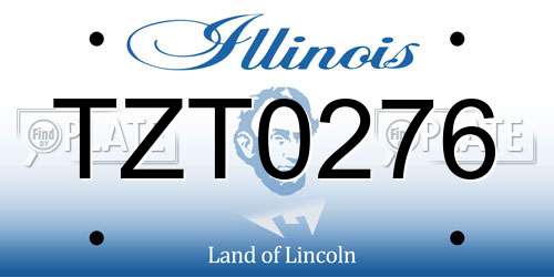 TZT0276 Illinois License Plate