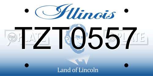 TZT0557 Illinois License Plate