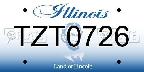 TZT0726 Illinois License Plate