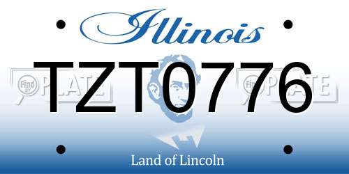 TZT0776 Illinois License Plate