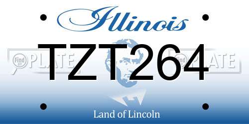 TZT264 Illinois License Plate