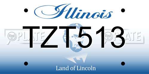 TZT513 Illinois License Plate