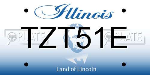 TZT51E Illinois License Plate