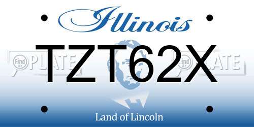 TZT62X Illinois License Plate