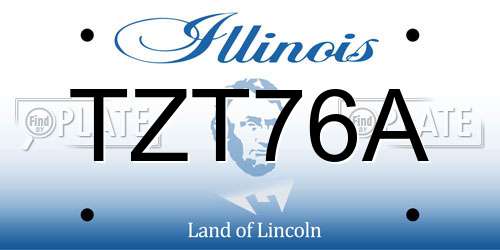 TZT76A Illinois License Plate