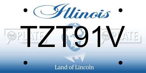 TZT91V Illinois License Plate