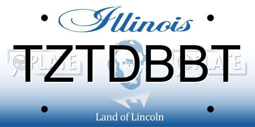 TZTDBBT Illinois License Plate