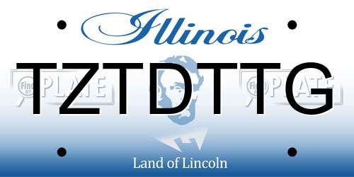 TZTDTTG Illinois License Plate