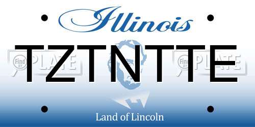 TZTNTTE Illinois License Plate