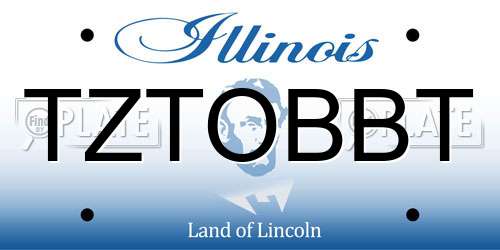 TZTOBBT Illinois License Plate