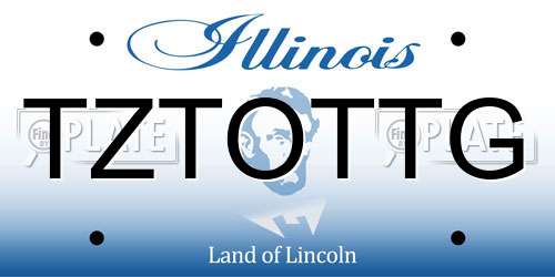 TZTOTTG Illinois License Plate
