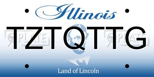 TZTQTTG Illinois License Plate