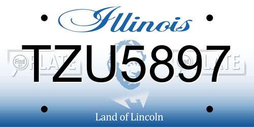 TZU5897 Illinois License Plate