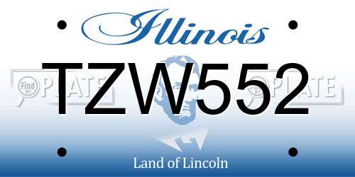 TZW552 Illinois License Plate