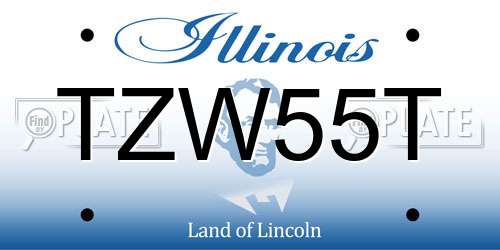 TZW55T Illinois License Plate