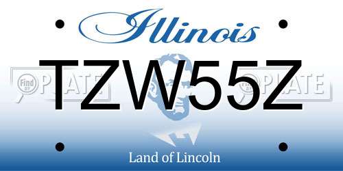 TZW55Z Illinois License Plate