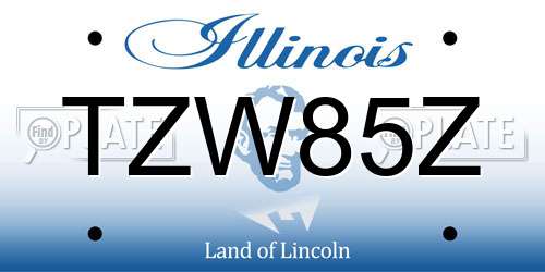 TZW85Z Illinois License Plate