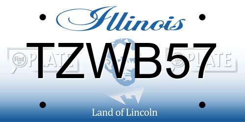 TZWB57 Illinois License Plate