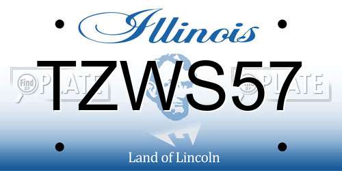 TZWS57 Illinois License Plate