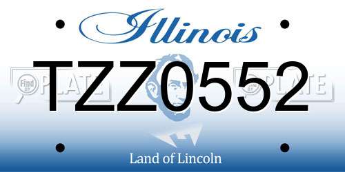 TZZ0552 Illinois License Plate