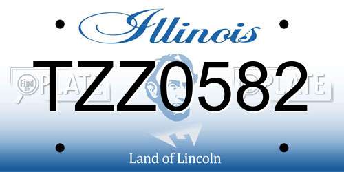 TZZ0582 Illinois License Plate