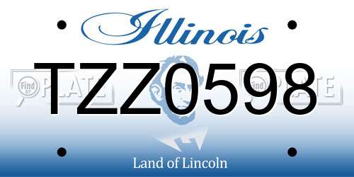 TZZ0598 Illinois License Plate