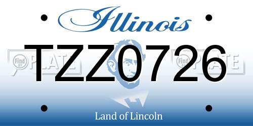TZZ0726 Illinois License Plate