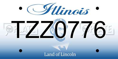 TZZ0776 Illinois License Plate