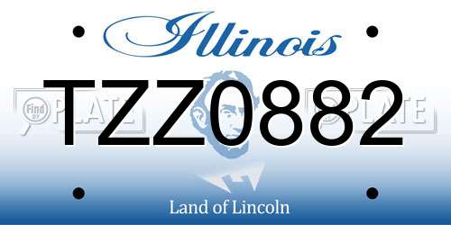 TZZ0882 Illinois License Plate