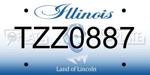TZZ0887 Illinois License Plate