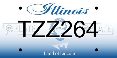 TZZ264 Illinois License Plate