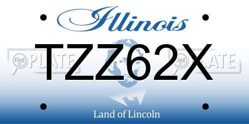 TZZ62X Illinois License Plate