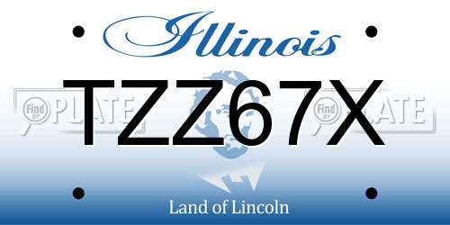 TZZ67X Illinois License Plate