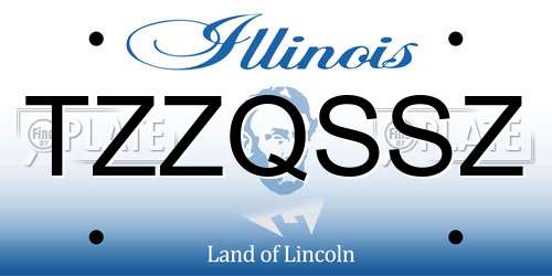 TZZQSSZ Illinois License Plate