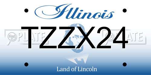TZZX24 Illinois License Plate