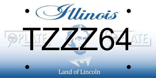 TZZZ64 Illinois License Plate