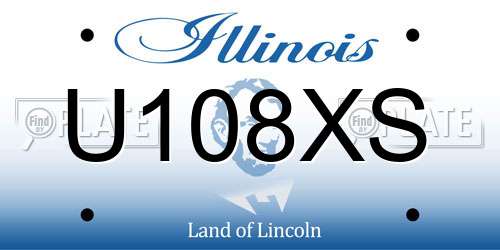 U108XS Illinois License Plate
