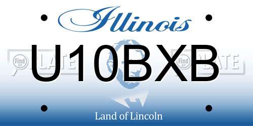 U10BXB Illinois License Plate