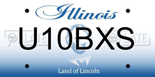 U10BXS Illinois License Plate