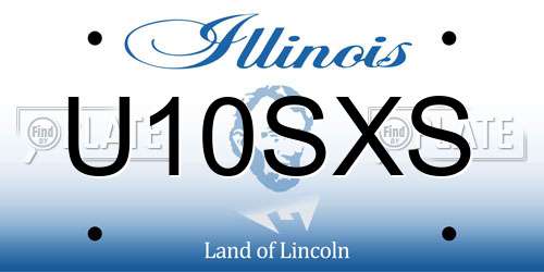 U10SXS Illinois License Plate