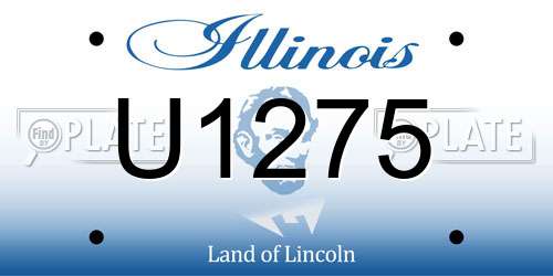 U1275 Illinois License Plate