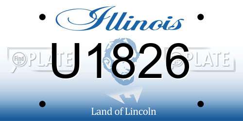 U1826 Illinois License Plate