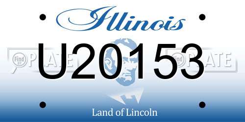 U20153 Illinois License Plate