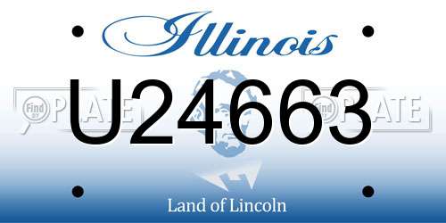 U24663 Illinois License Plate