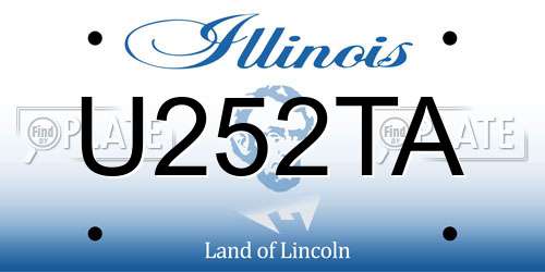 U252TA Illinois License Plate