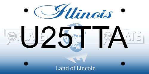 U25TTA Illinois License Plate