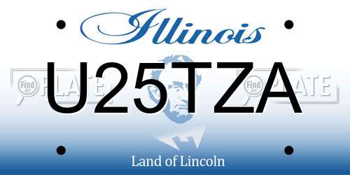 U25TZA Illinois License Plate