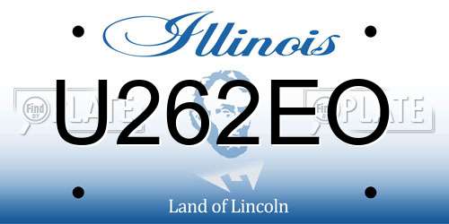 U262EO Illinois License Plate