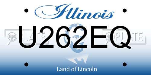 U262EQ Illinois License Plate