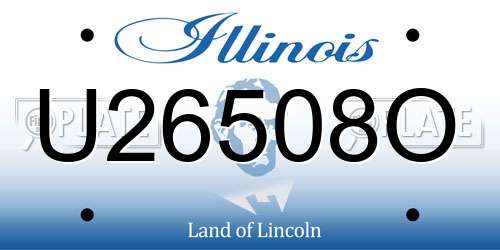 U26508O Illinois License Plate